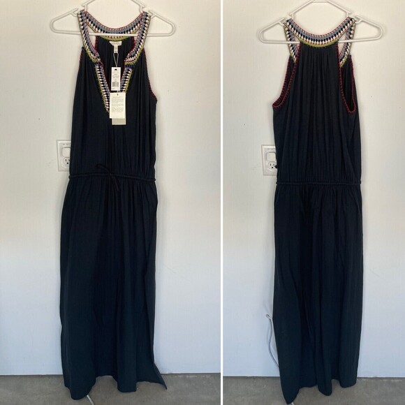 Soft Joie Karlyn Embroidered Split Neck Sleeveless Halter Side Slit Maxi…​​​ - Picture 3 of 9